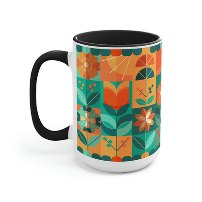 Two-Tone Coffee Mugs, 15oz