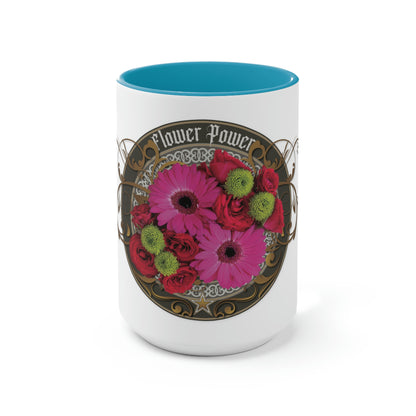 Two-Tone Coffee Mugs, 15oz