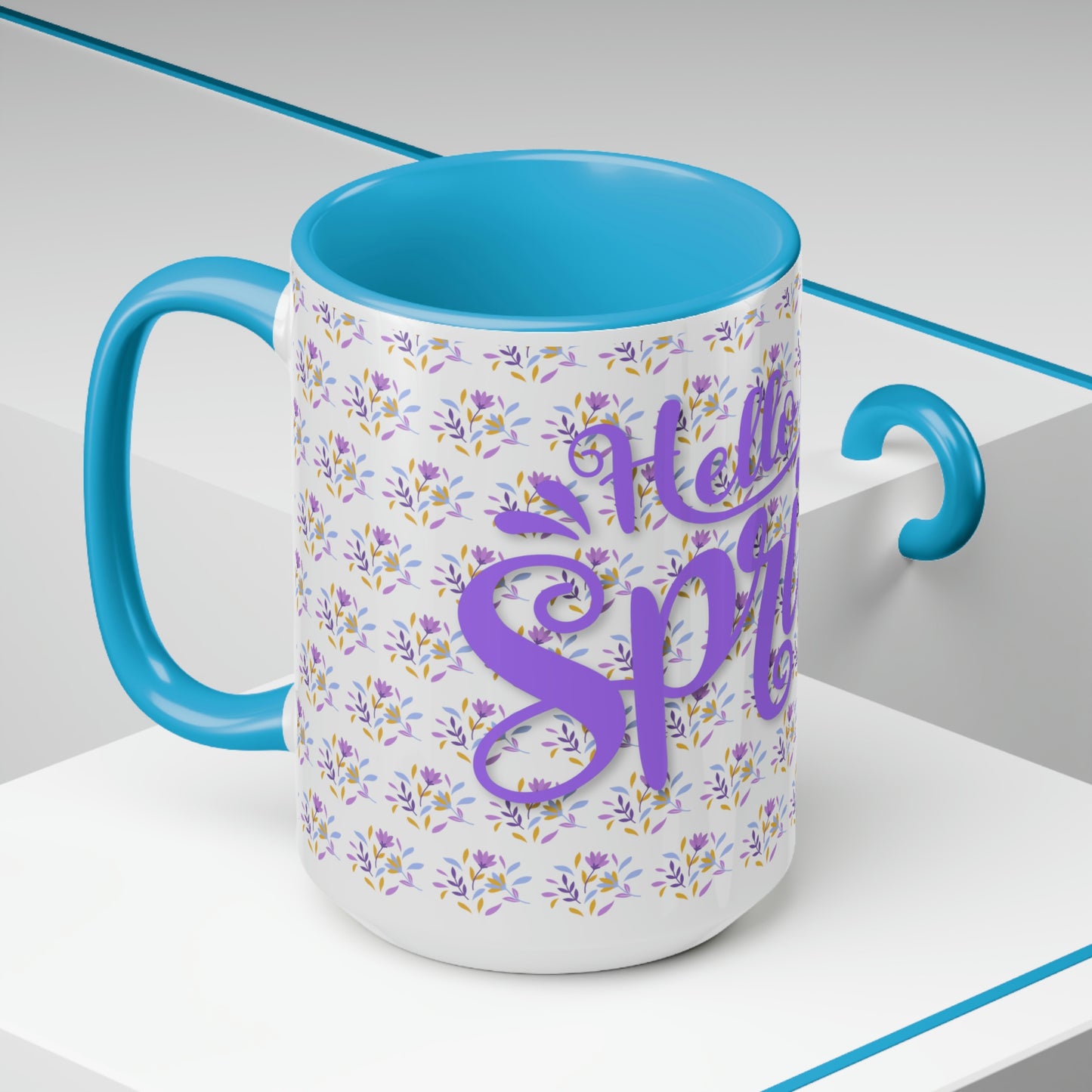 Two-Tone Coffee Mugs, 15oz