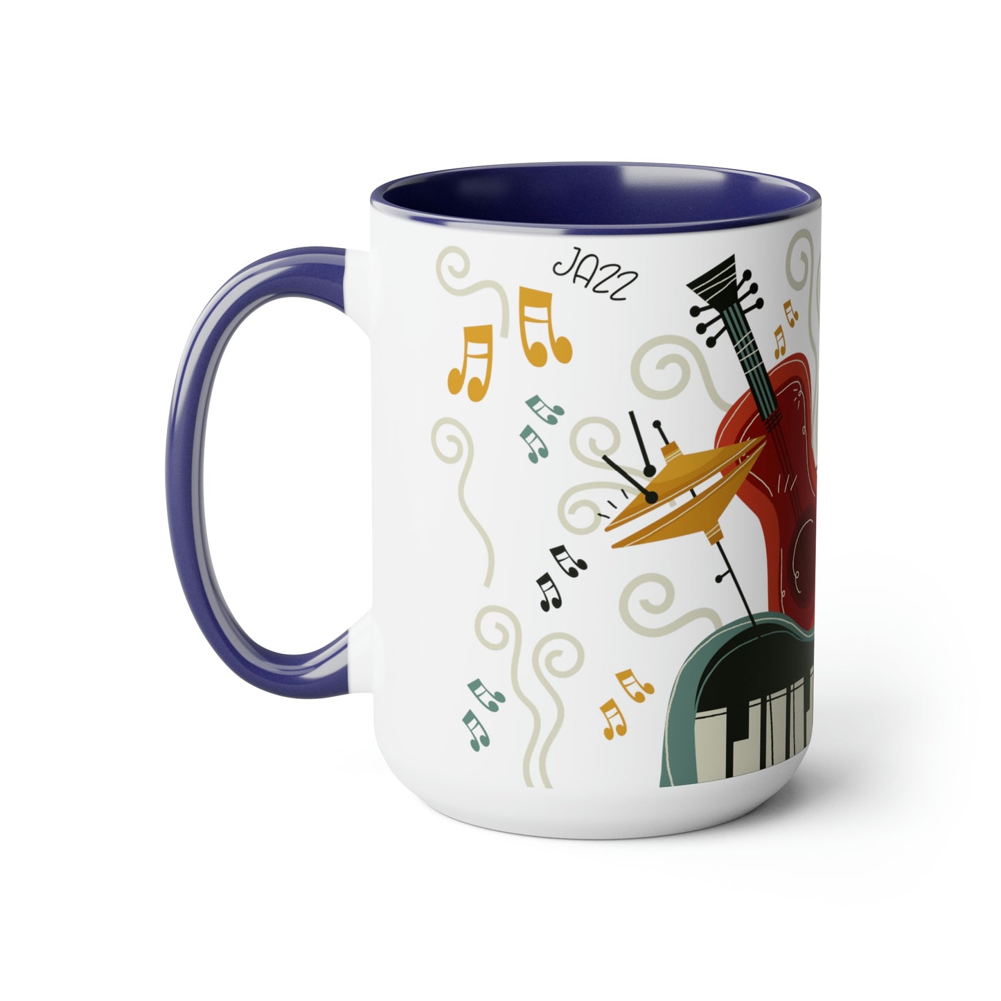 Two-Tone Coffee Mugs, 15oz