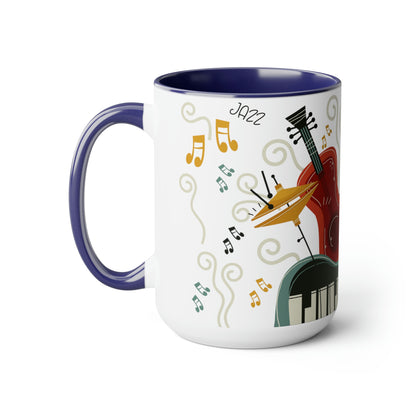 Two-Tone Coffee Mugs, 15oz