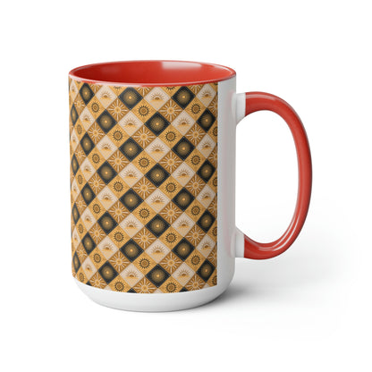 Two-Tone Coffee Mugs, 15oz
