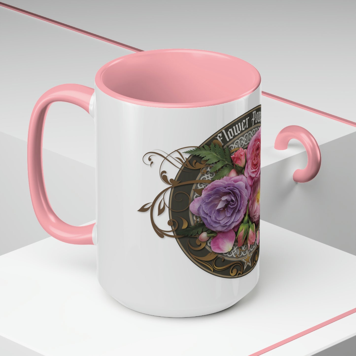 Two-Tone Coffee Mugs, 15oz