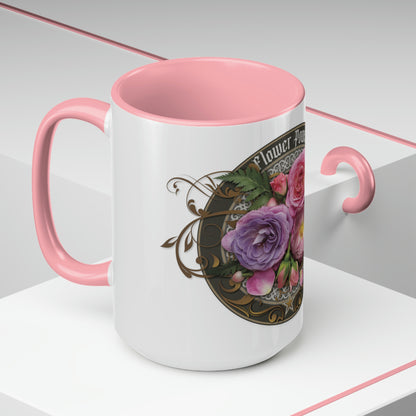 Two-Tone Coffee Mugs, 15oz