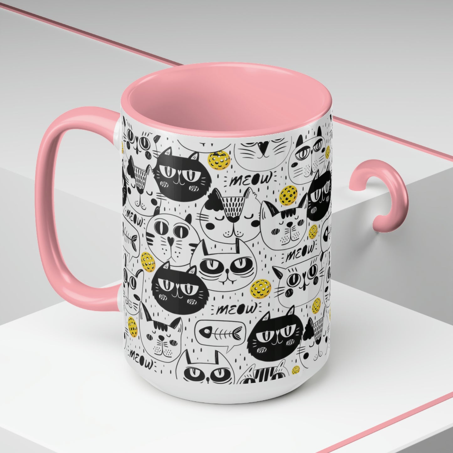 Two-Tone Coffee Mugs, 15oz