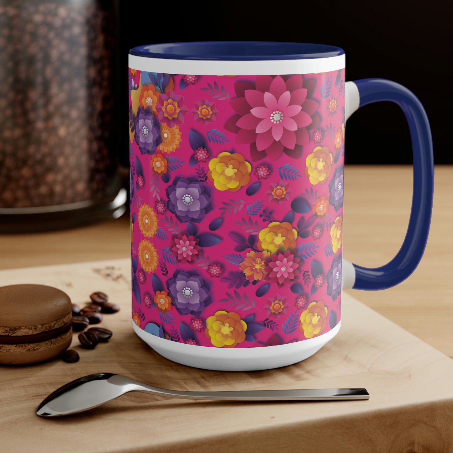 Two-Tone Coffee Mugs, 15oz