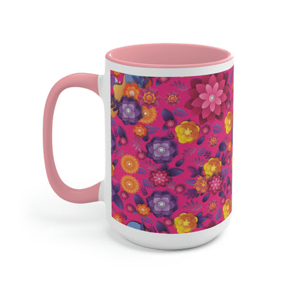 Two-Tone Coffee Mugs, 15oz