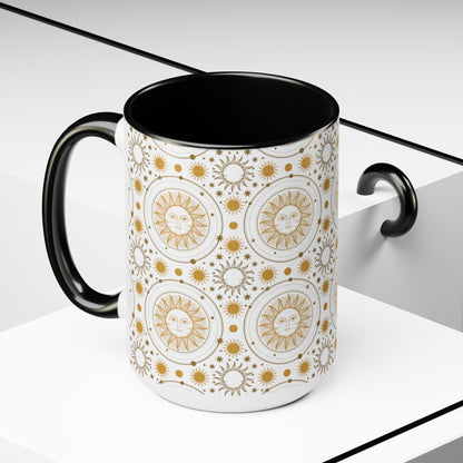 Two-Tone Coffee Mugs, 15oz