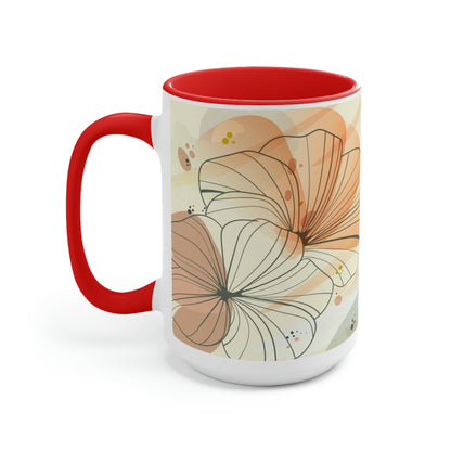 Two-Tone Coffee Mugs, 15oz