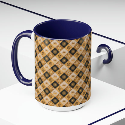 Two-Tone Coffee Mugs, 15oz