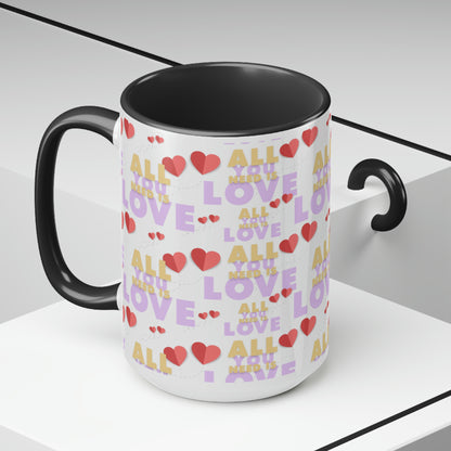 Two-Tone Coffee Mugs, 15oz