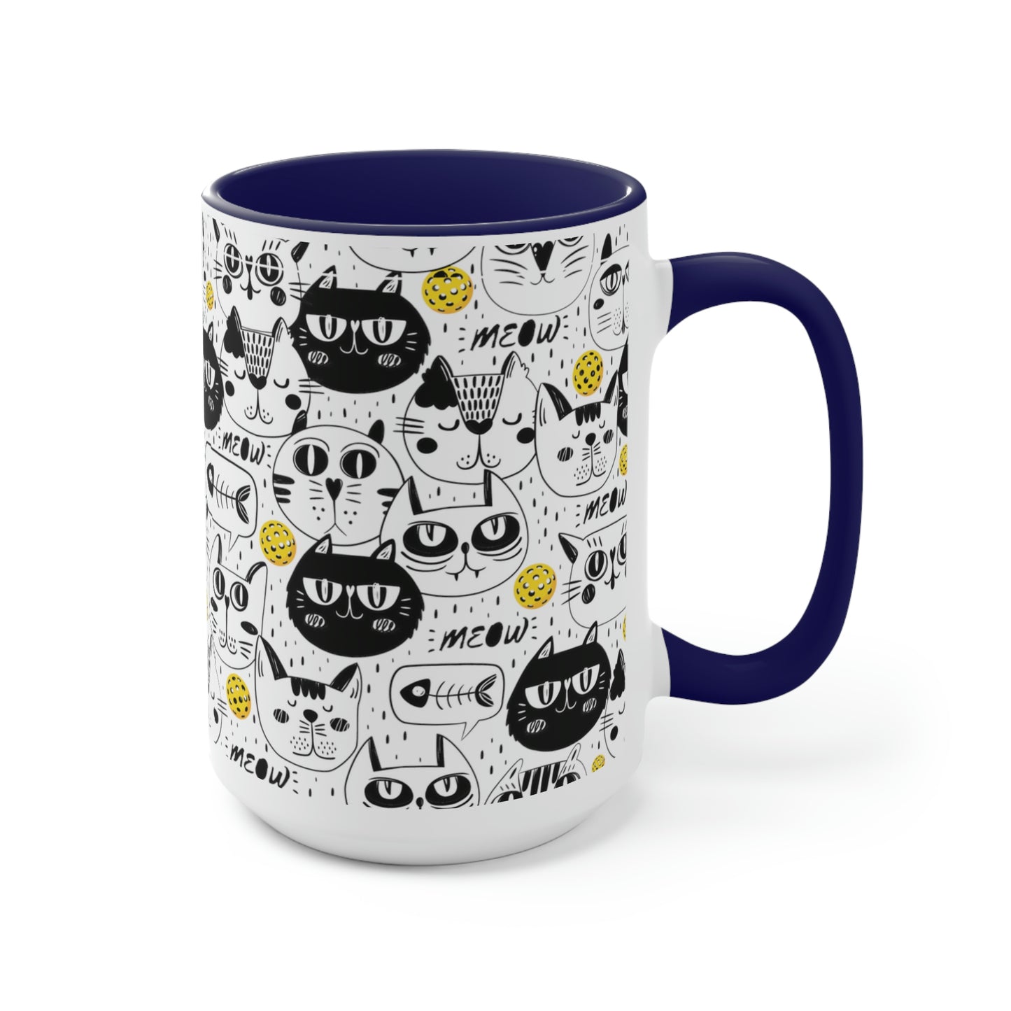 Two-Tone Coffee Mugs, 15oz