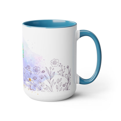 Two-Tone Coffee Mugs, 15oz