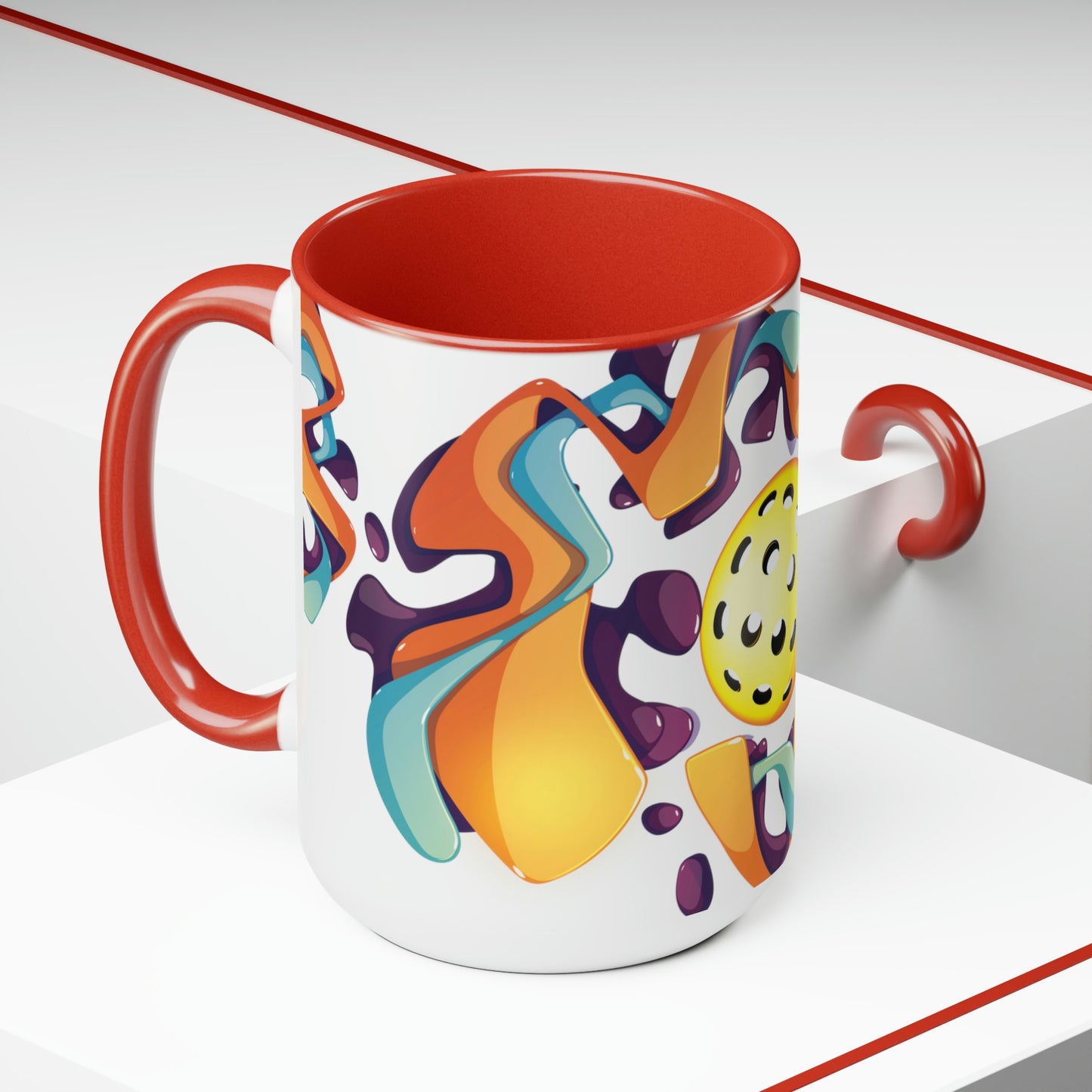 Two-Tone Coffee Mugs, 15oz