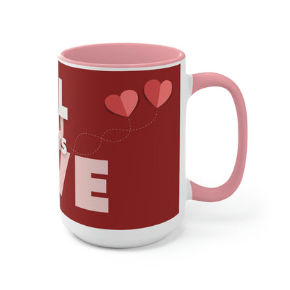 Two-Tone Coffee Mugs, 15oz