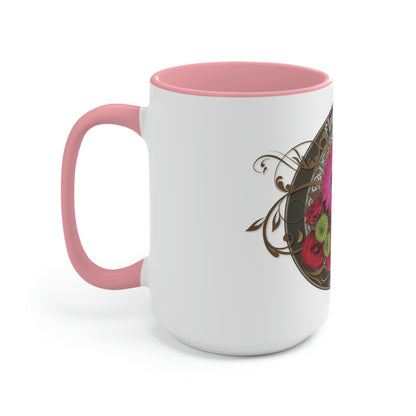 Two-Tone Coffee Mugs, 15oz