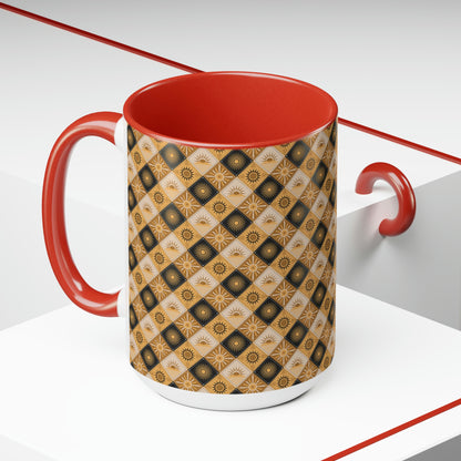 Two-Tone Coffee Mugs, 15oz