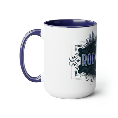 Two-Tone Coffee Mugs, 15oz