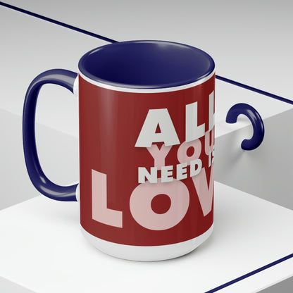 Two-Tone Coffee Mugs, 15oz