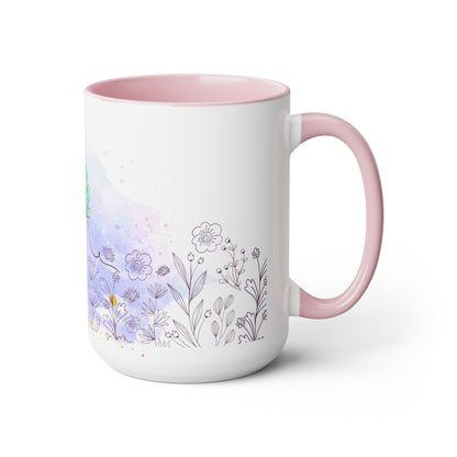 Two-Tone Coffee Mugs, 15oz