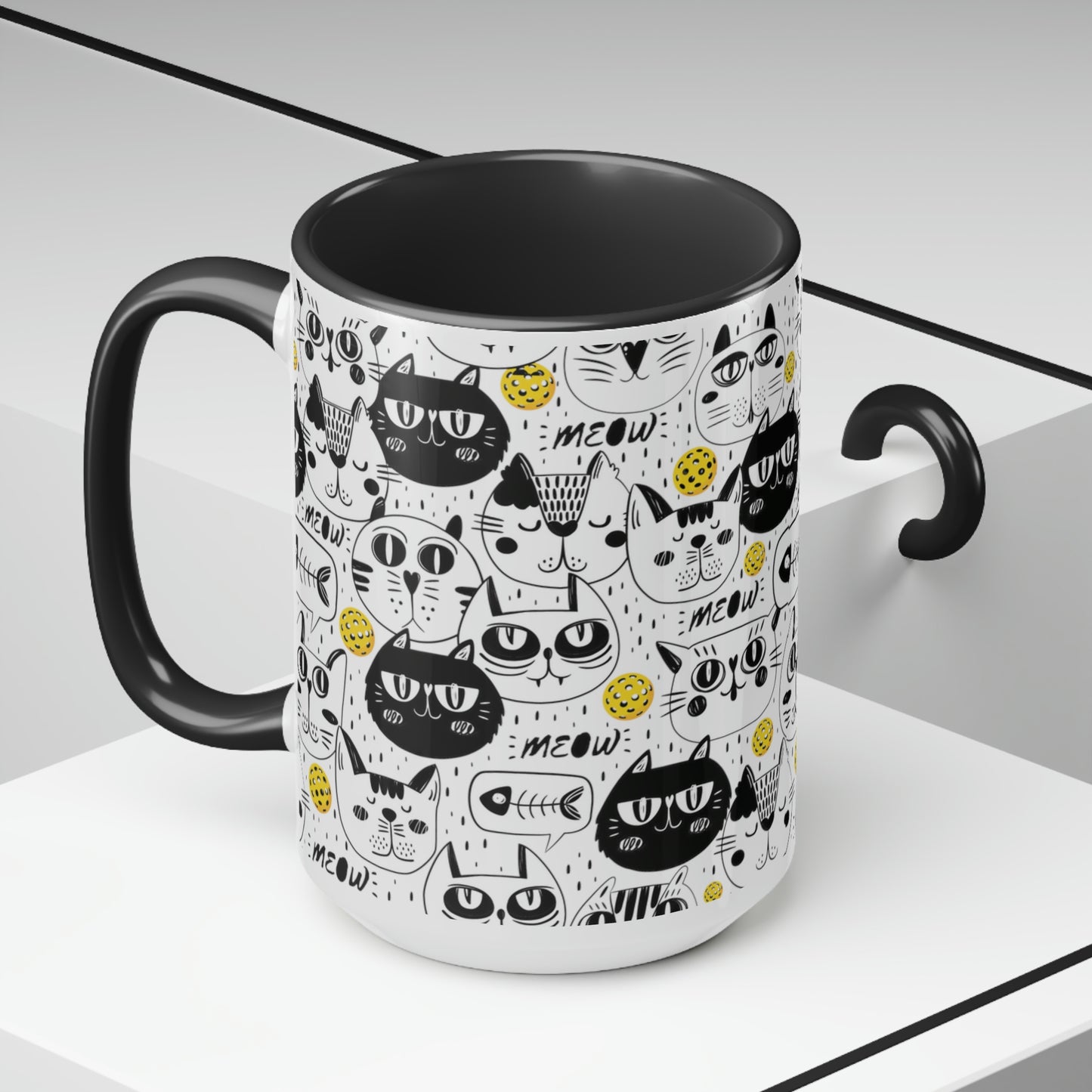 Two-Tone Coffee Mugs, 15oz