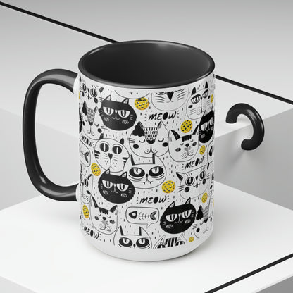 Two-Tone Coffee Mugs, 15oz