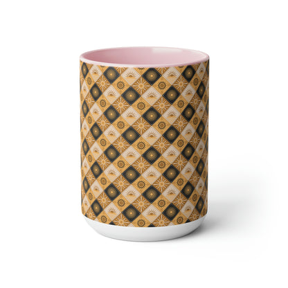 Two-Tone Coffee Mugs, 15oz
