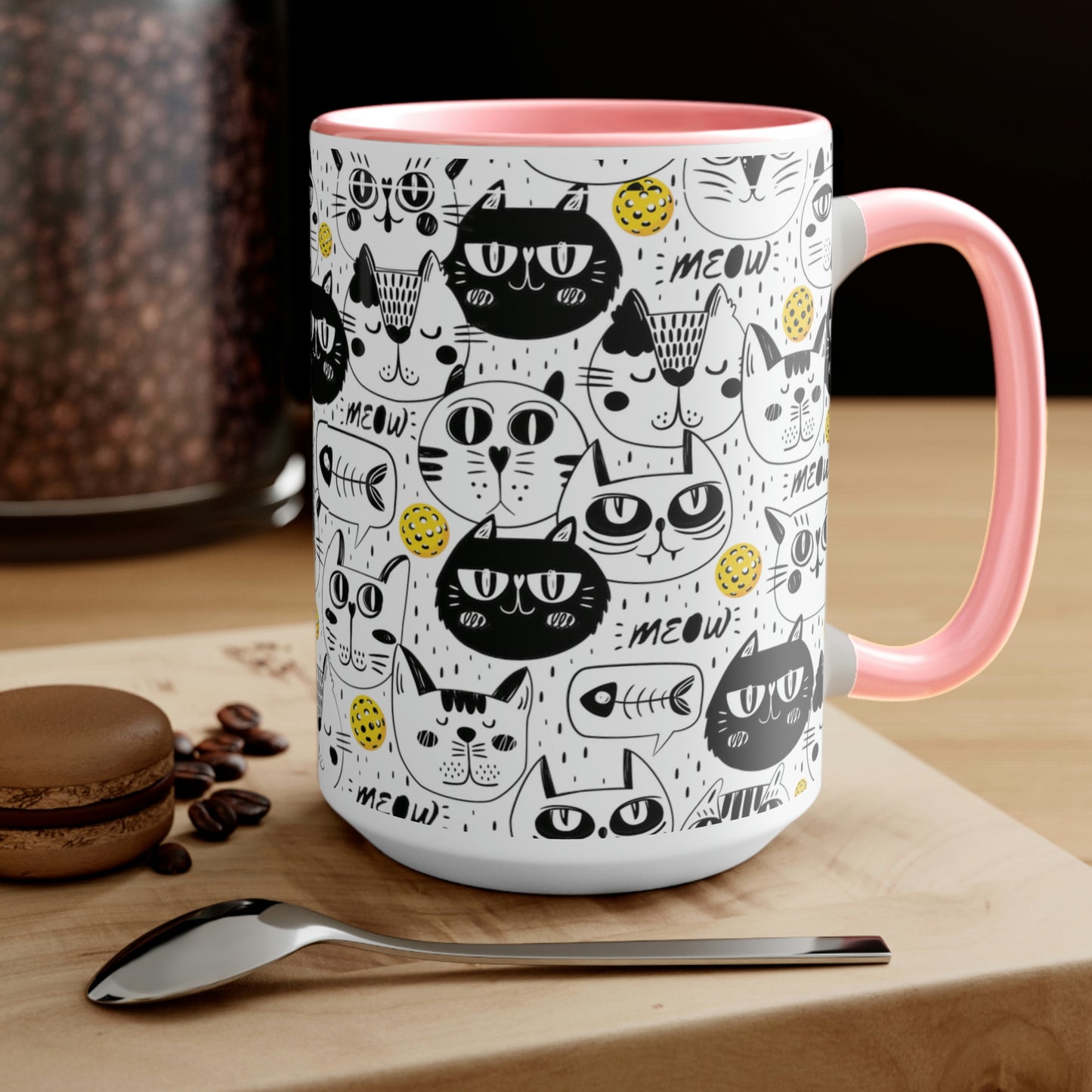 Two-Tone Coffee Mugs, 15oz