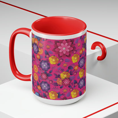 Two-Tone Coffee Mugs, 15oz