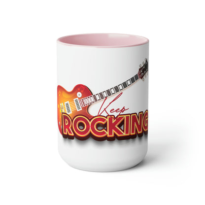 Two-Tone Coffee Mugs, 15oz