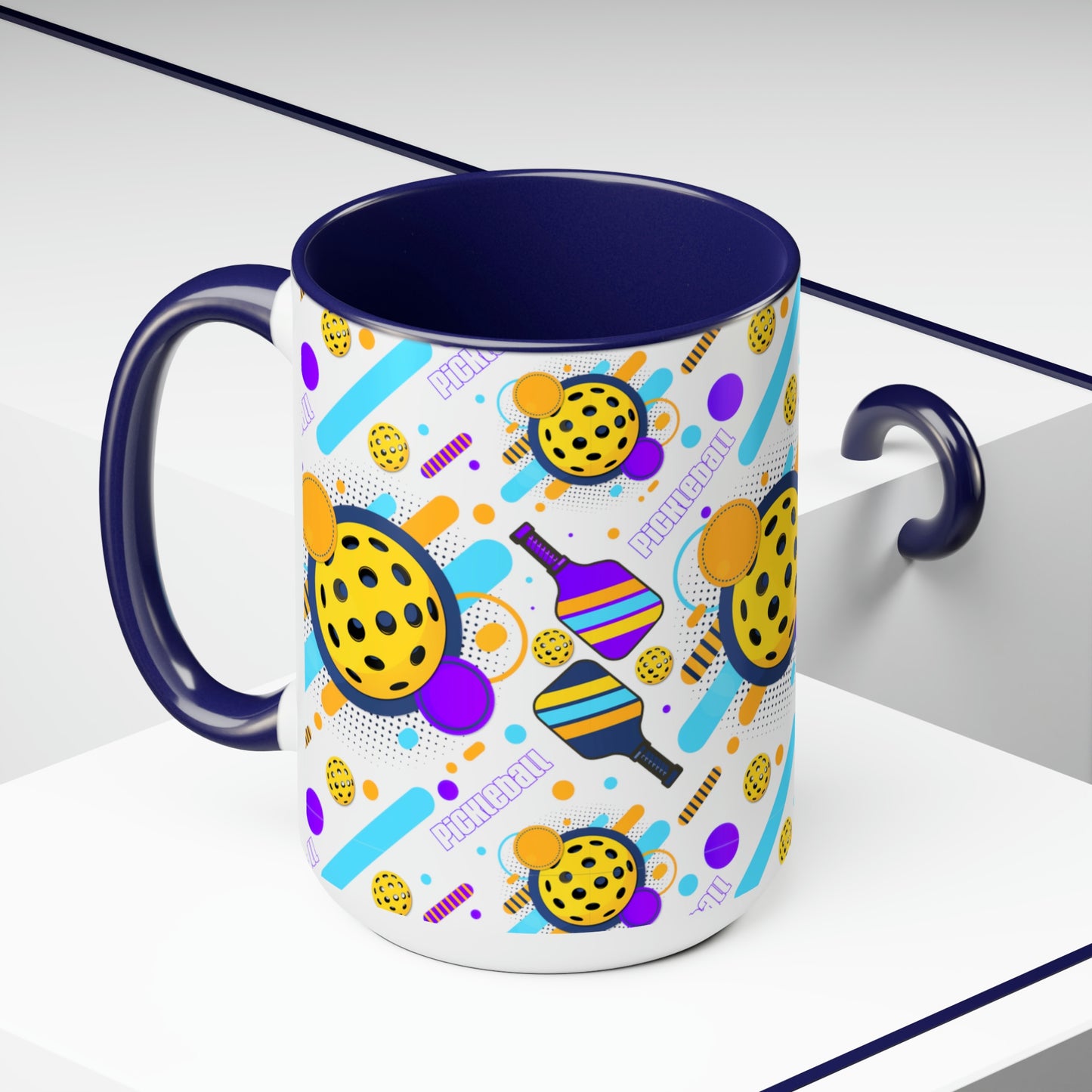 Two-Tone Coffee Mugs, 15oz