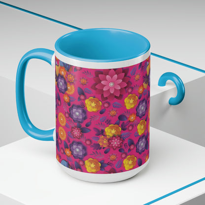 Two-Tone Coffee Mugs, 15oz