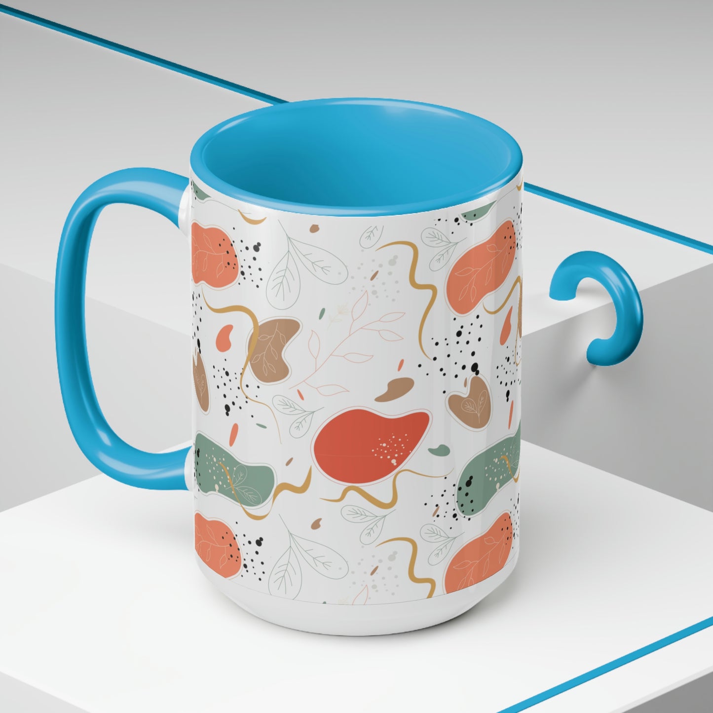 Two-Tone Coffee Mugs, 15oz