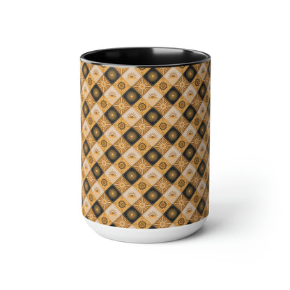 Two-Tone Coffee Mugs, 15oz