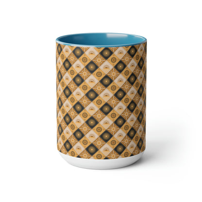 Two-Tone Coffee Mugs, 15oz