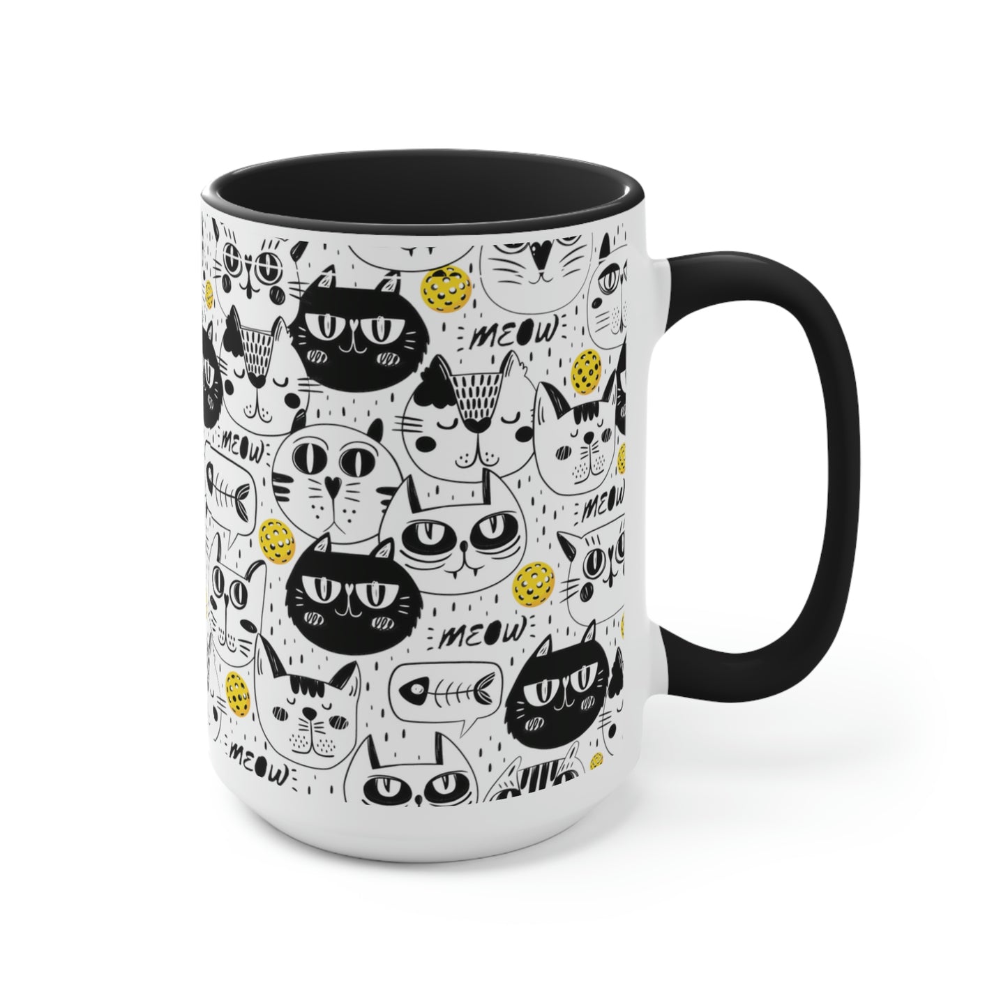 Two-Tone Coffee Mugs, 15oz