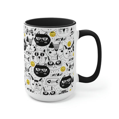 Two-Tone Coffee Mugs, 15oz