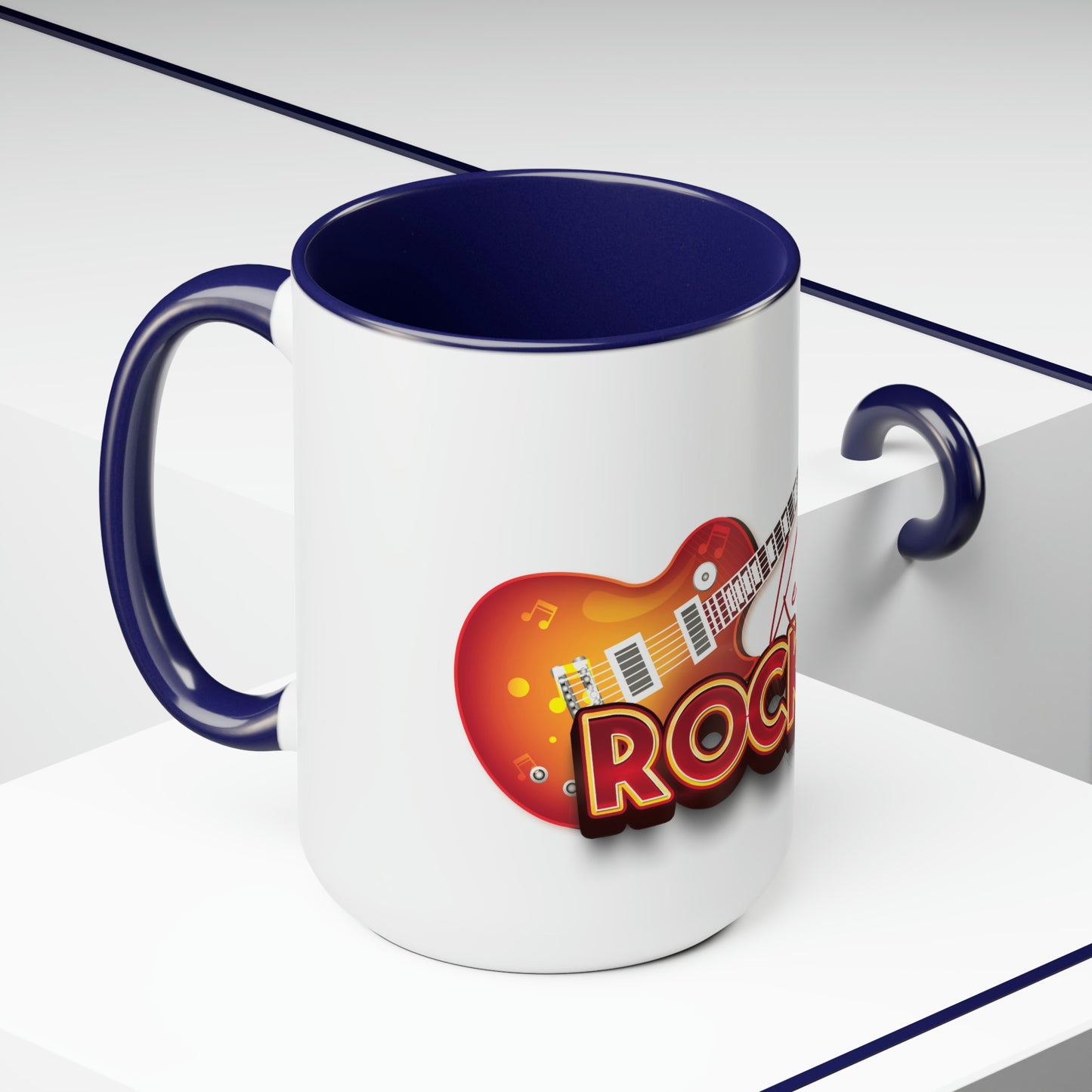 Two-Tone Coffee Mugs, 15oz