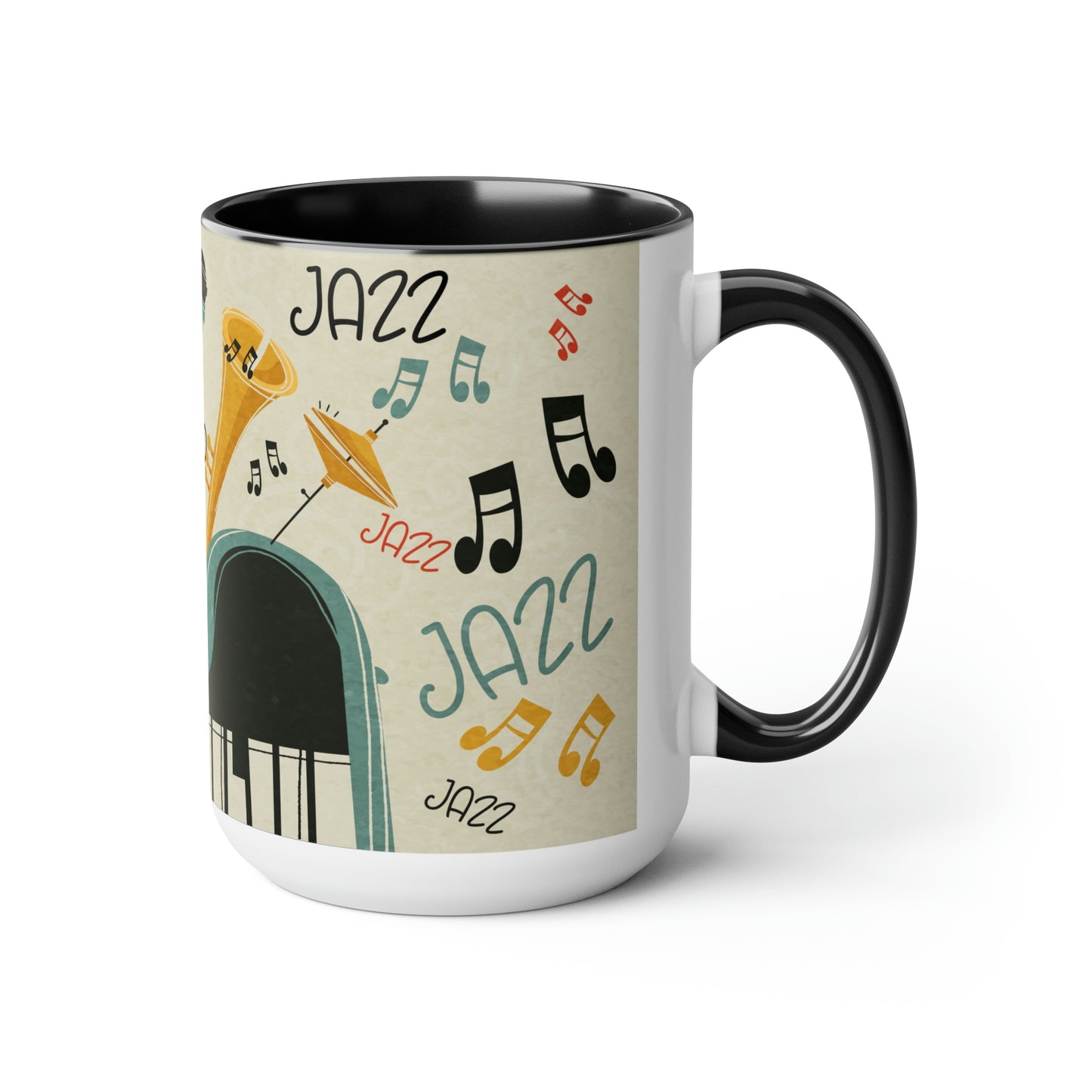 Two-Tone Coffee Mugs, 15oz