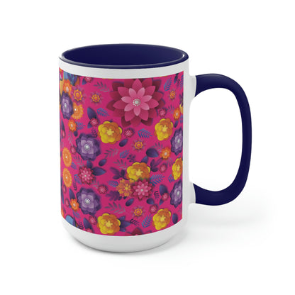 Two-Tone Coffee Mugs, 15oz