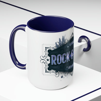 Two-Tone Coffee Mugs, 15oz