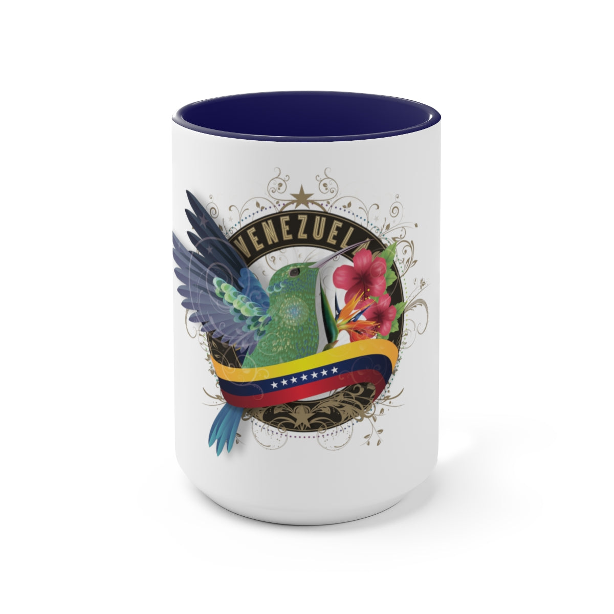 Two-Tone Coffee Mugs, 15oz