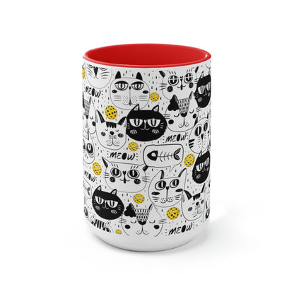 Two-Tone Coffee Mugs, 15oz