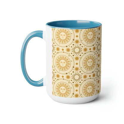 Two-Tone Coffee Mugs, 15oz