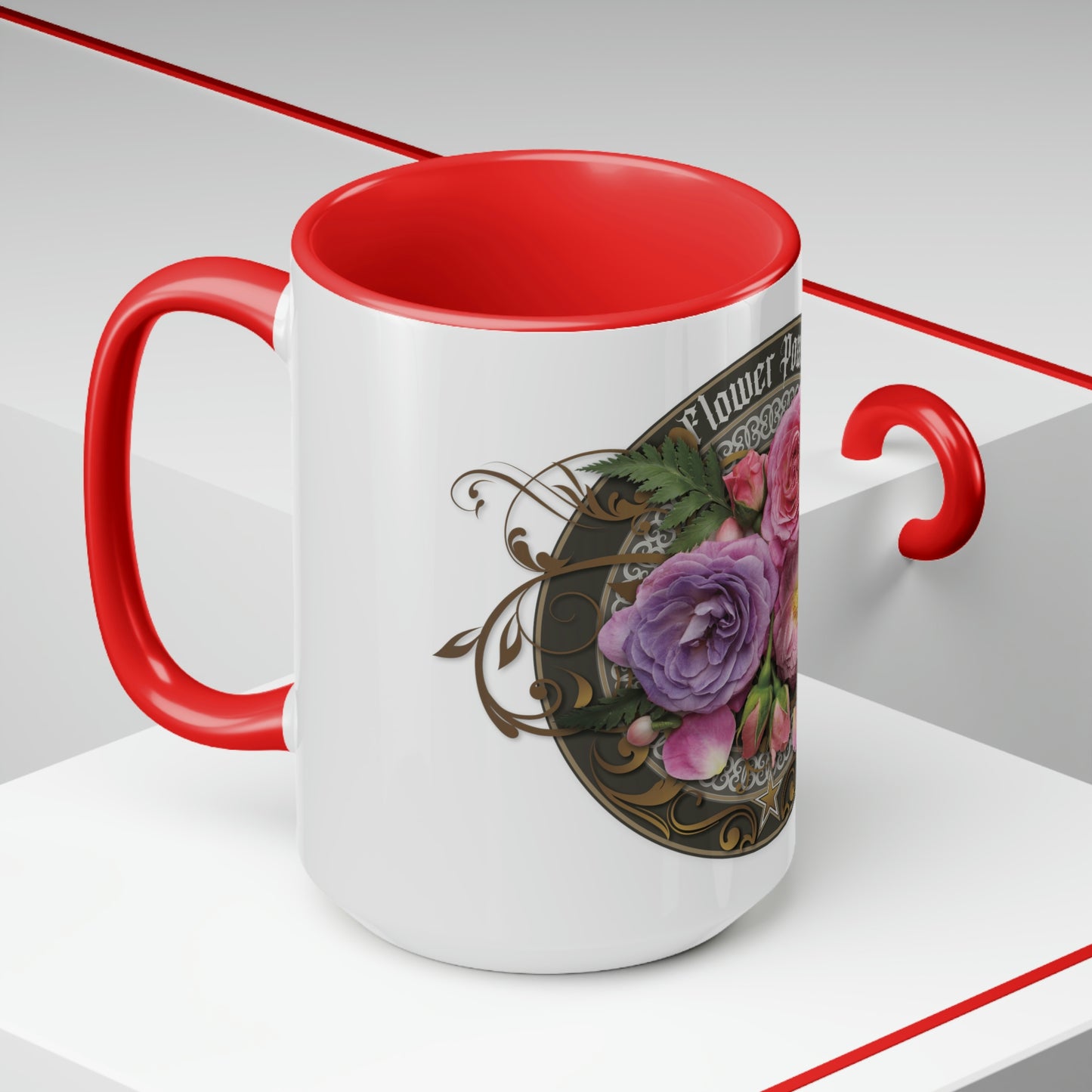 Two-Tone Coffee Mugs, 15oz