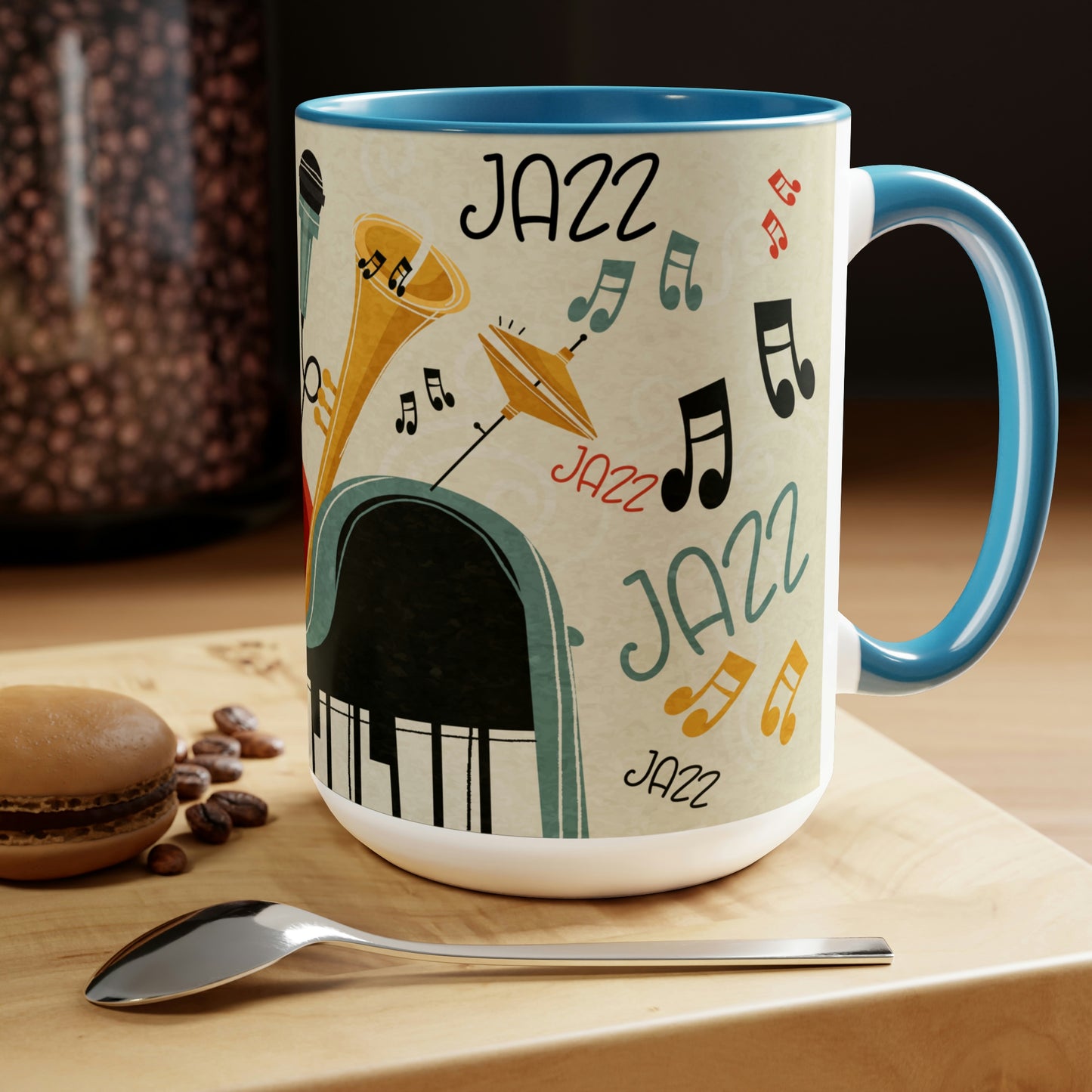 Two-Tone Coffee Mugs, 15oz