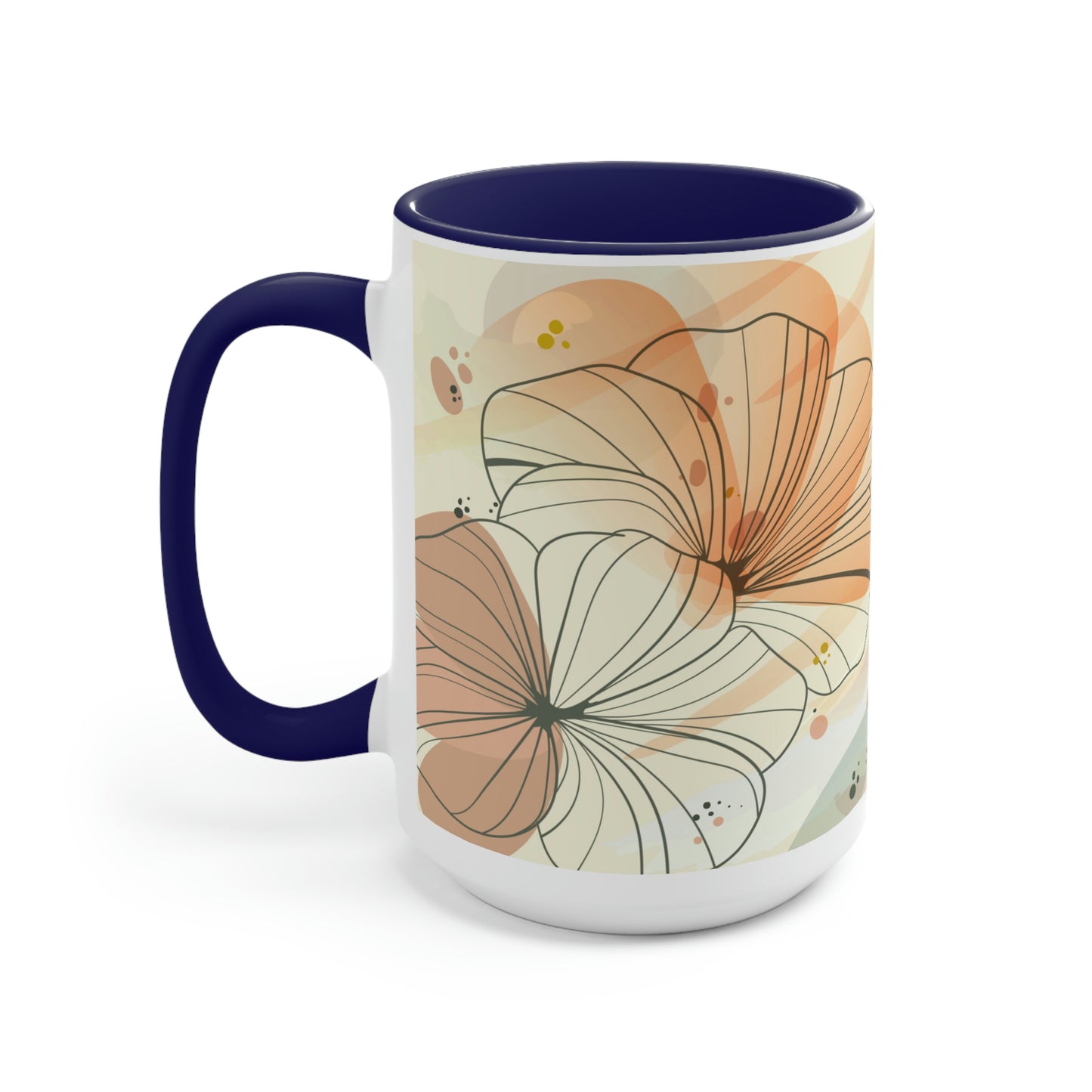Two-Tone Coffee Mugs, 15oz