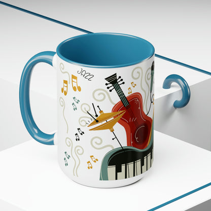 Two-Tone Coffee Mugs, 15oz