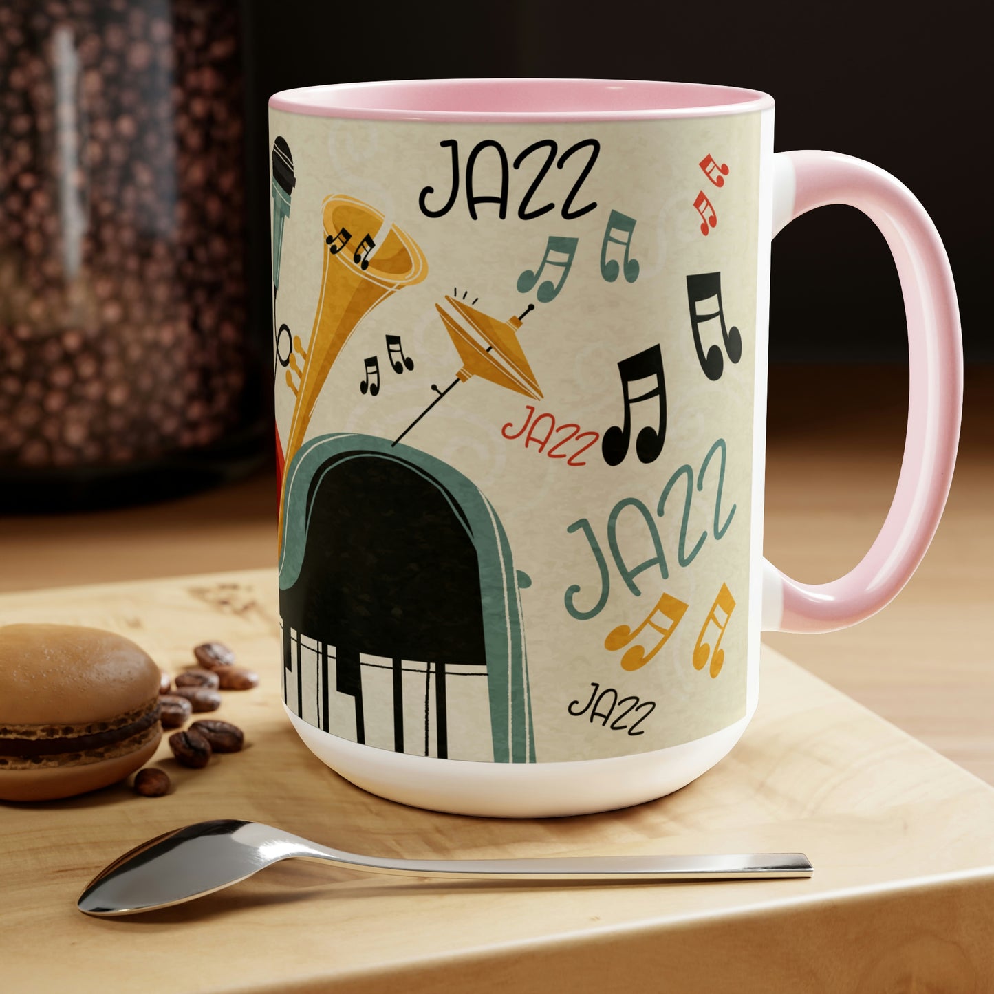 Two-Tone Coffee Mugs, 15oz