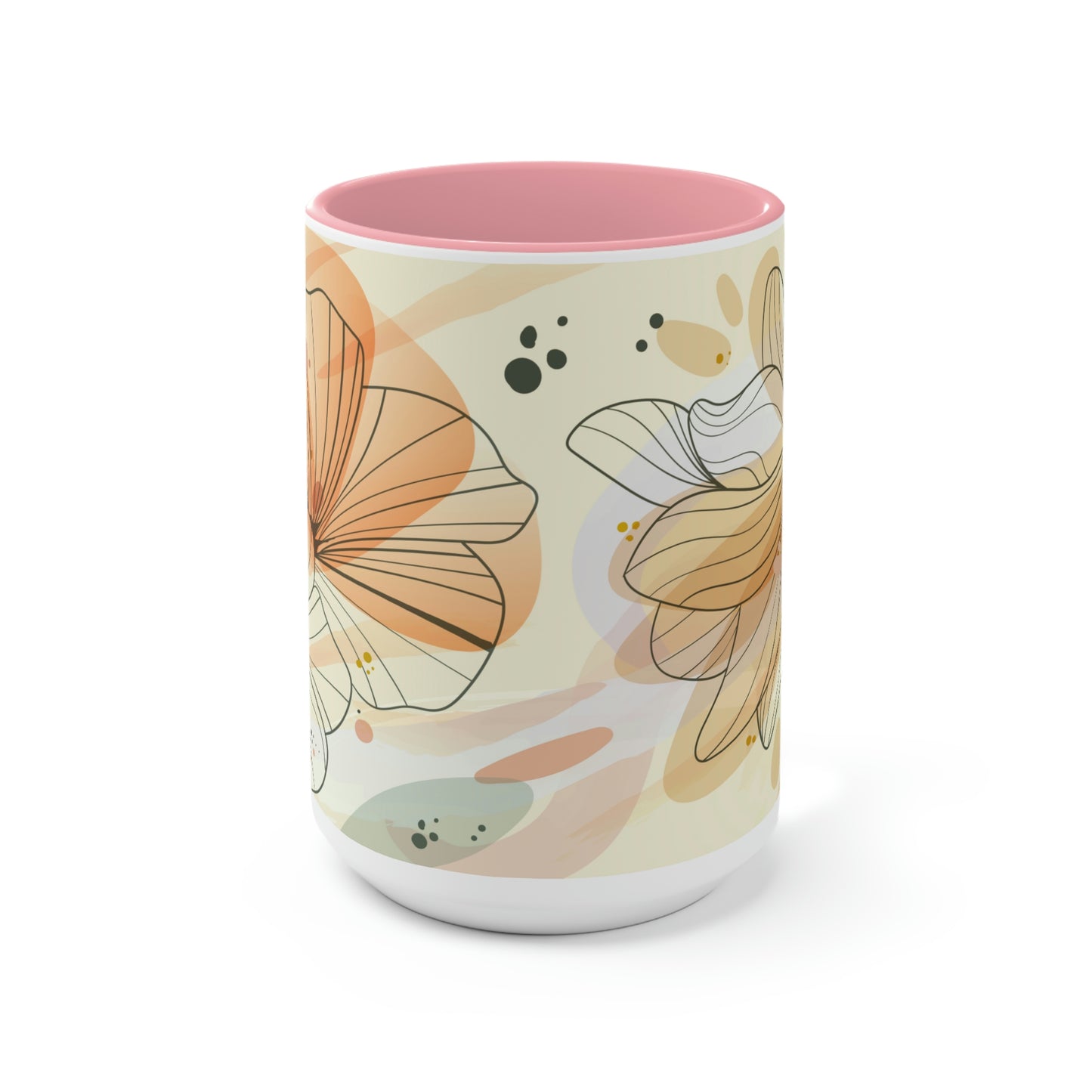 Two-Tone Coffee Mugs, 15oz